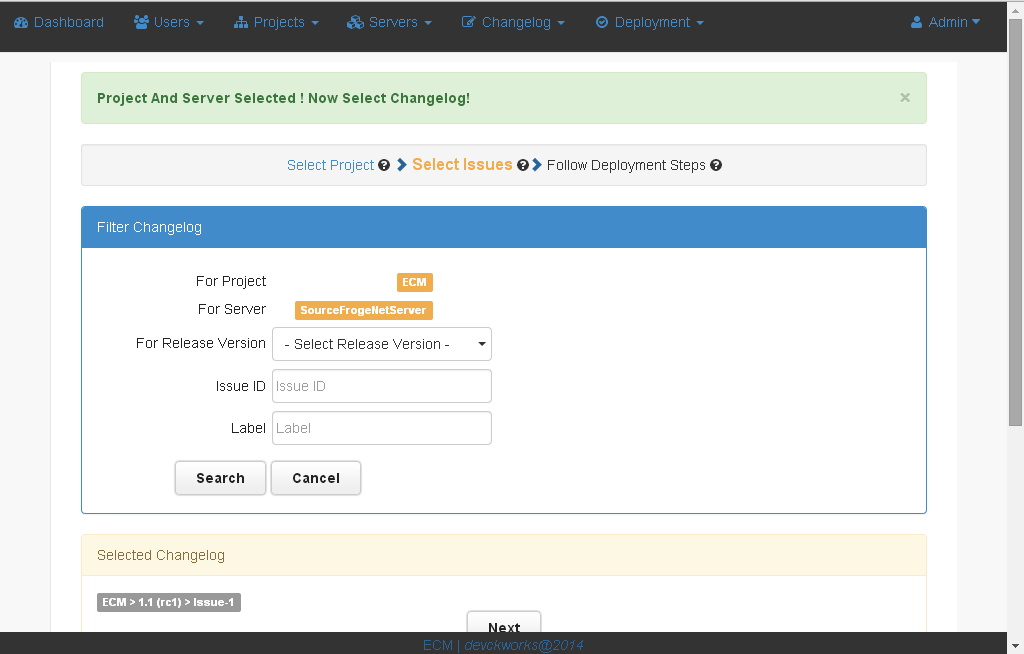 Download web tool or web app ECM [Ease Changelog Manager]